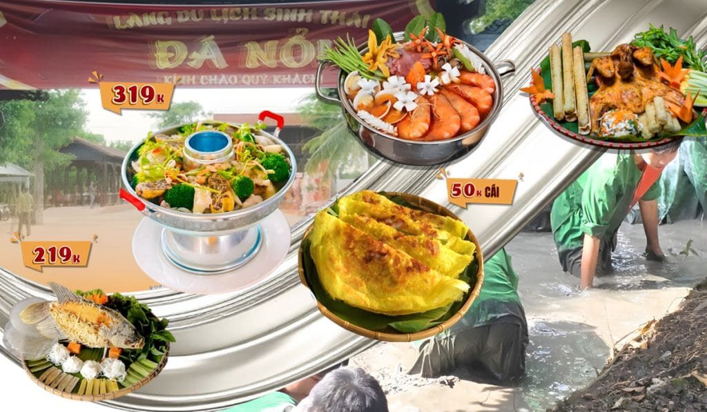 Menu sương sương mấy món tui thấy ngon nhức nách tại Làng sinh thái đá nổi Cần Thơ